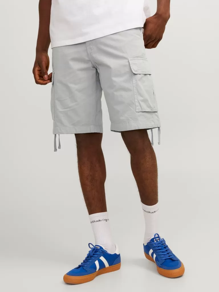 JACK & JONES Krótkie Spodenki^Luźno dopasowane Krótkie spodenki o luźnym kroju Szary