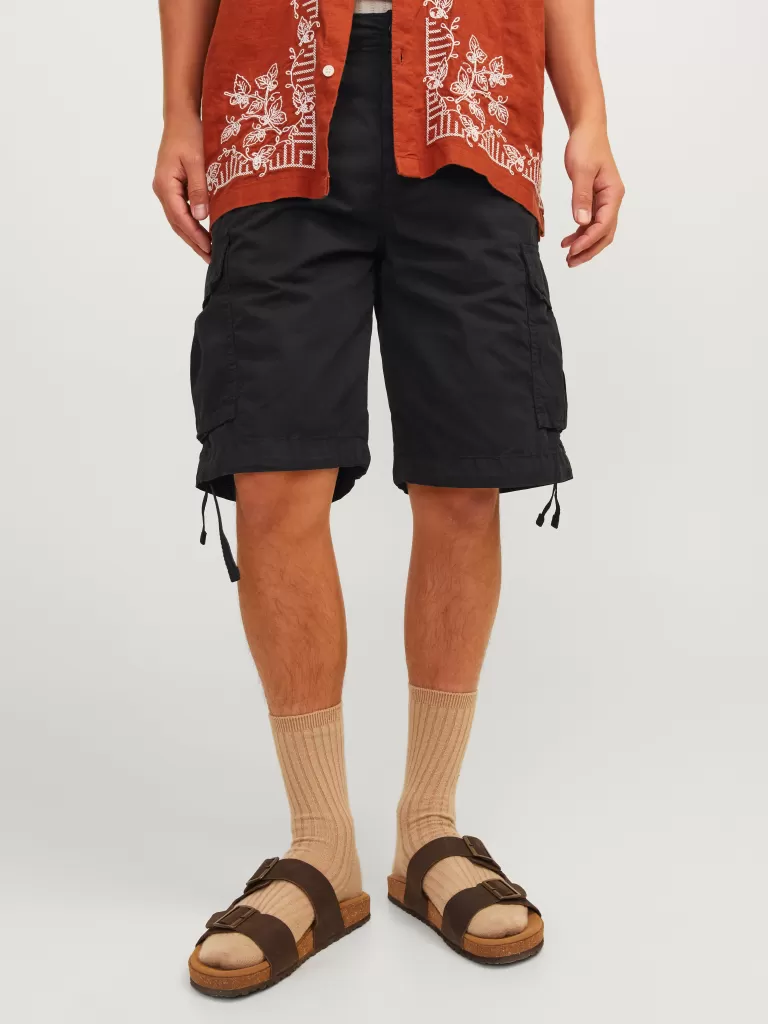 JACK & JONES Krótkie Spodenki^Luźno dopasowane Krótkie spodenki o luźnym kroju Czarny