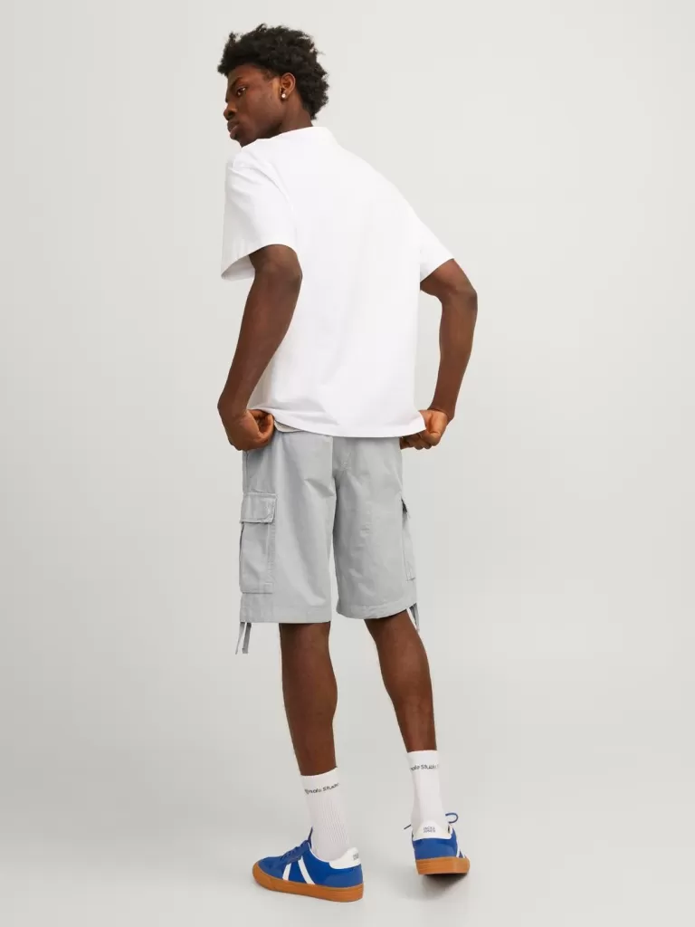 JACK & JONES Krótkie Spodenki^Luźno dopasowane Krótkie spodenki o luźnym kroju Szary