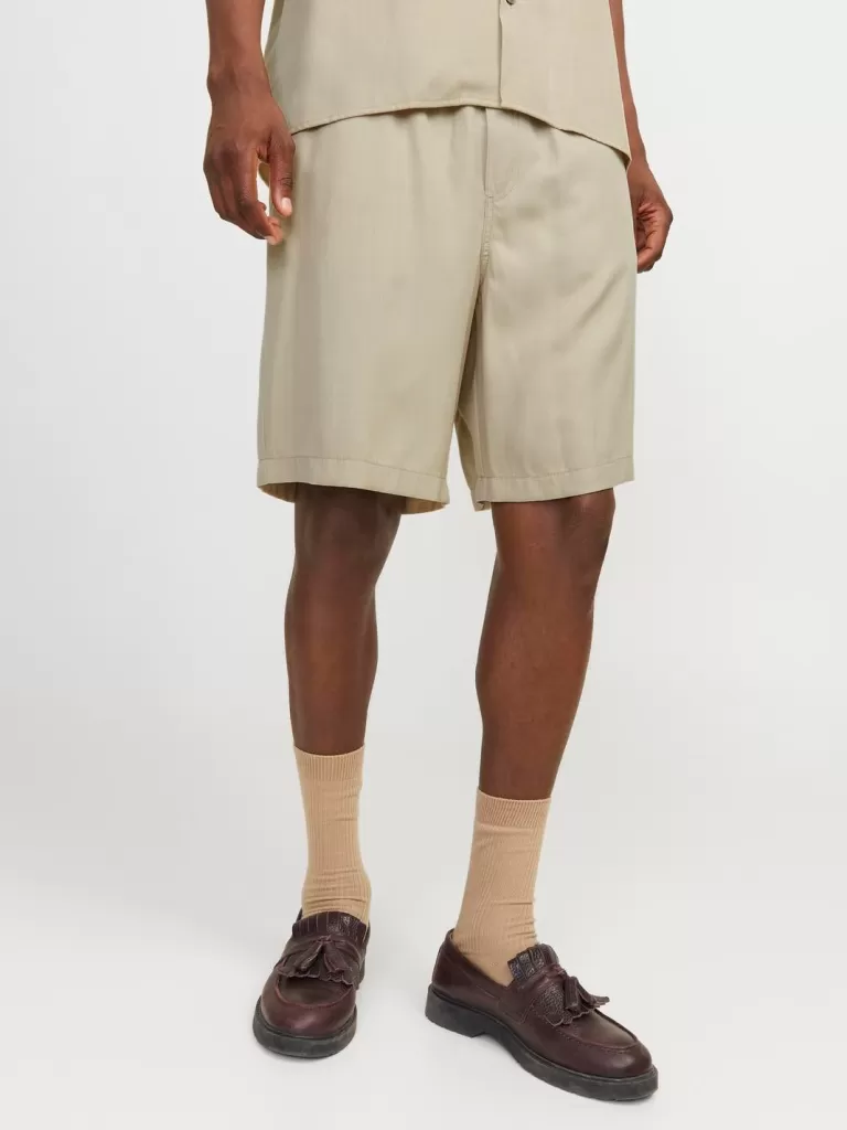 JACK & JONES Krótkie Spodenki^Luźno dopasowane Szorty Beżowy