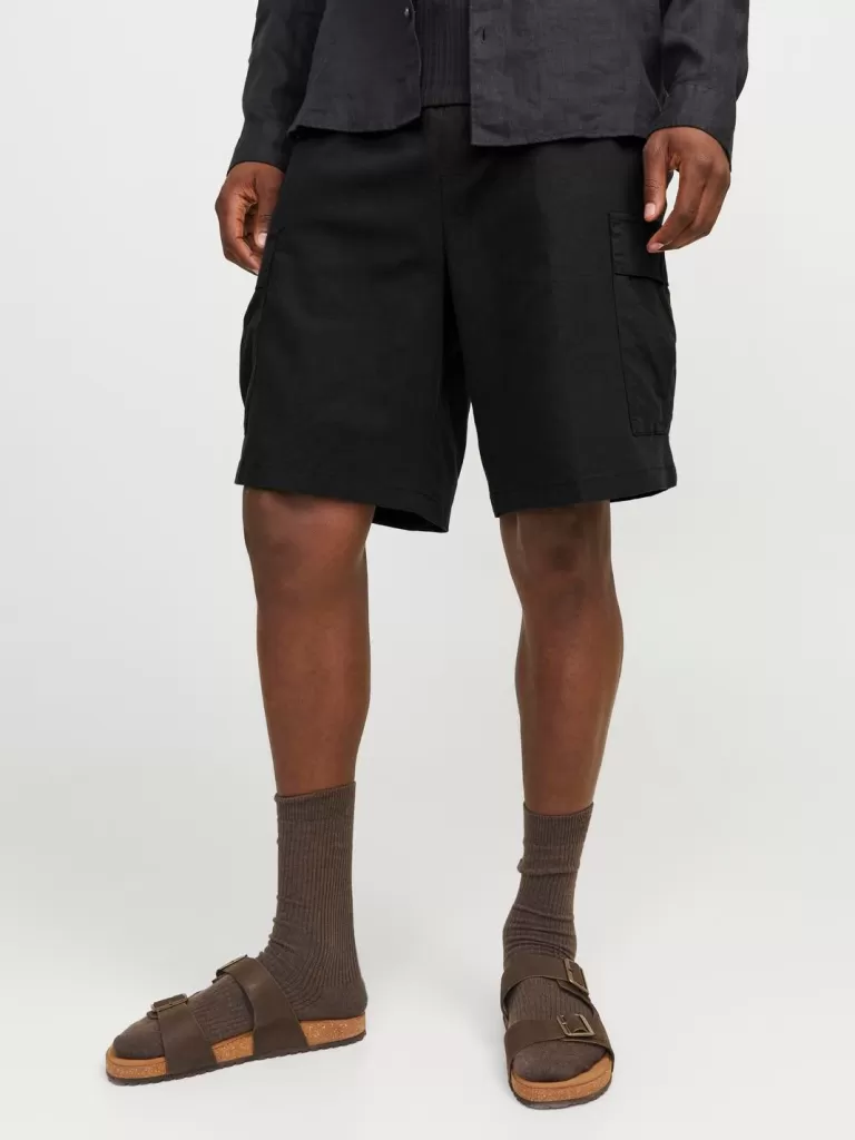 JACK & JONES Krótkie Spodenki^Luźno dopasowane Szorty Czarny