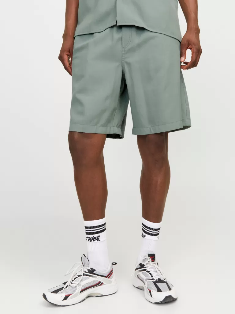JACK & JONES Krótkie Spodenki^Luźno dopasowane Szorty Zielony