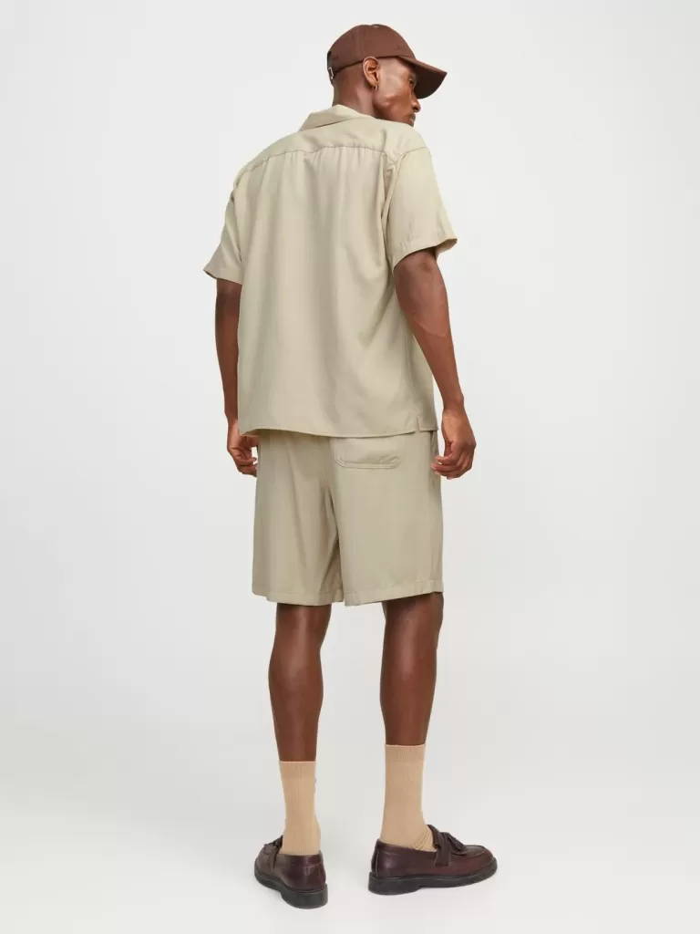 JACK & JONES Krótkie Spodenki^Luźno dopasowane Szorty Beżowy