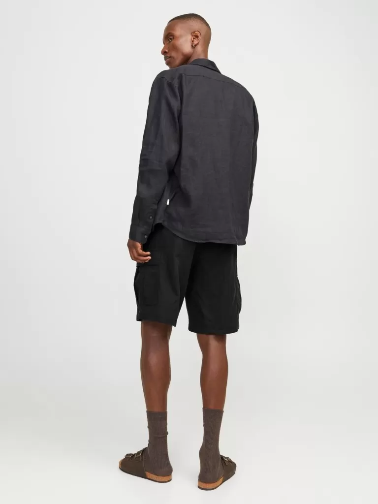 JACK & JONES Krótkie Spodenki^Luźno dopasowane Szorty Czarny