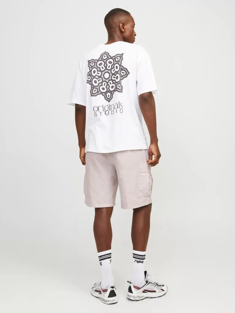 JACK & JONES Krótkie Spodenki^Luźno dopasowane Szorty Beżowy