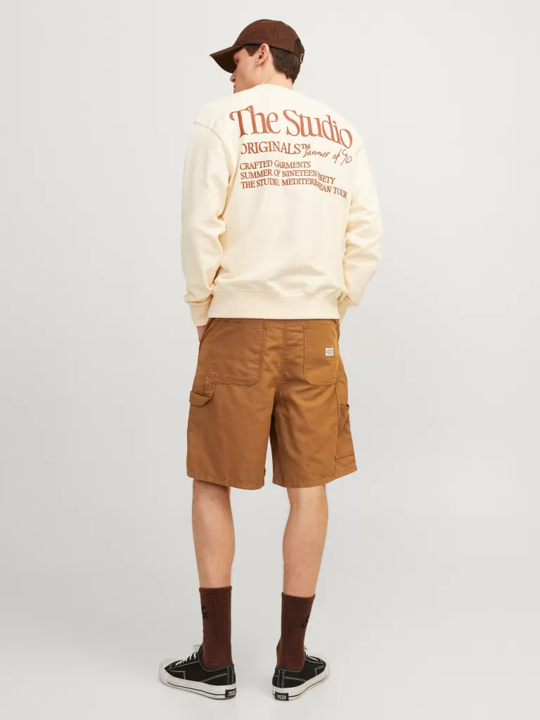 JACK & JONES Krótkie Spodenki^Luźno dopasowane Szorty o kroju baggy Pomarańczowy