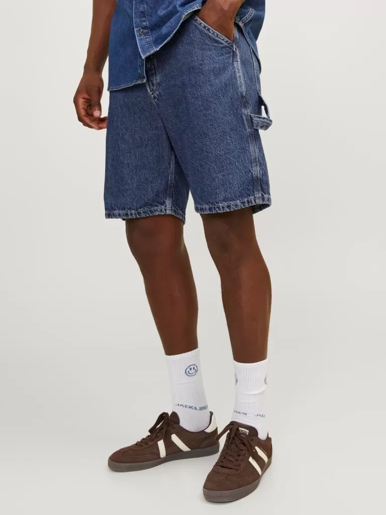 JACK & JONES Krótkie Spodenki^Luźno dopasowane Szorty o luźnym kroju Niebieski