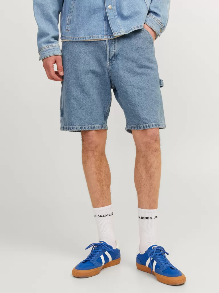 JACK & JONES Krótkie Spodenki^Luźno dopasowane Szorty o luźnym kroju Niebieski