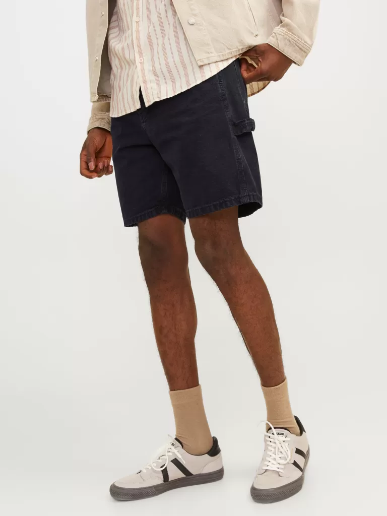 JACK & JONES Krótkie Spodenki^Luźno dopasowane Szorty o luźnym kroju Czarny
