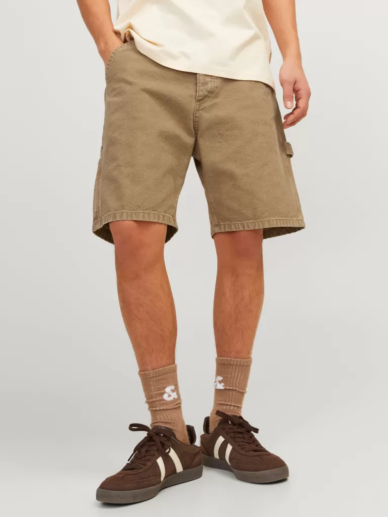 JACK & JONES Krótkie Spodenki^Luźno dopasowane Szorty o luźnym kroju Brązowy