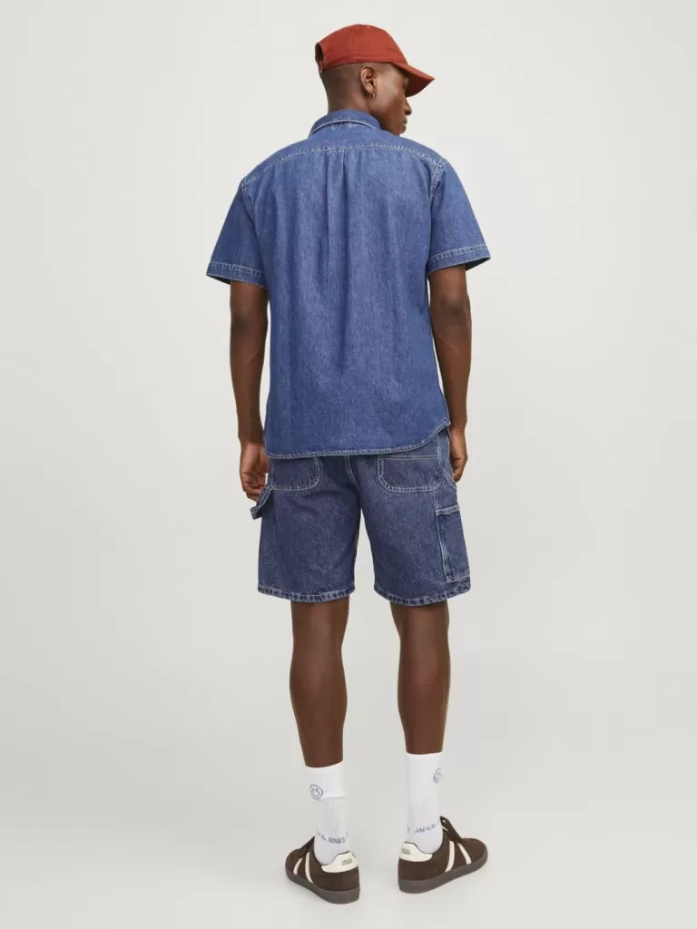 JACK & JONES Krótkie Spodenki^Luźno dopasowane Szorty o luźnym kroju Niebieski