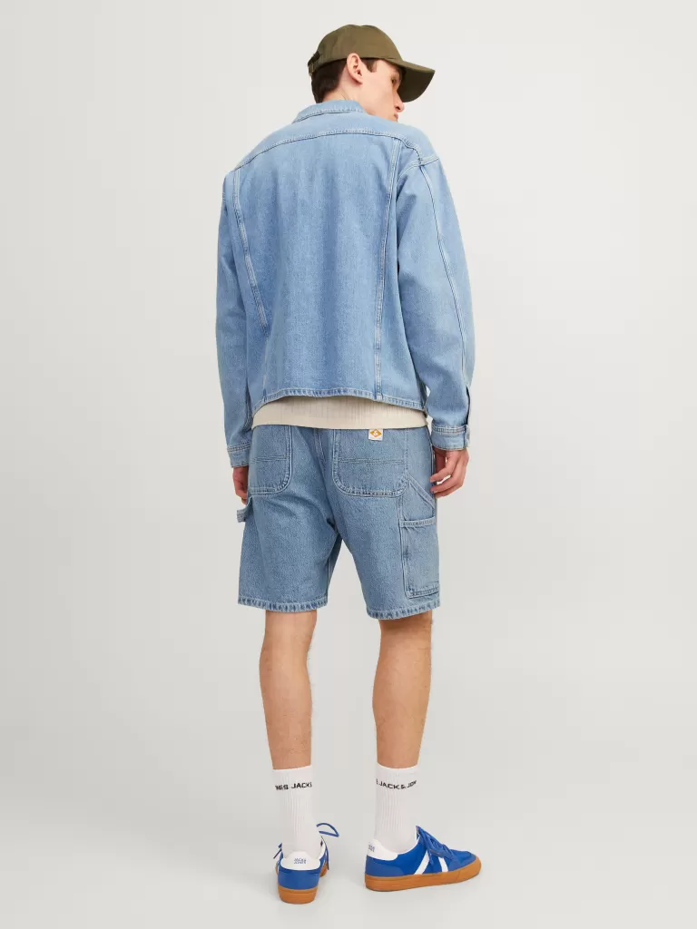 JACK & JONES Krótkie Spodenki^Luźno dopasowane Szorty o luźnym kroju Niebieski