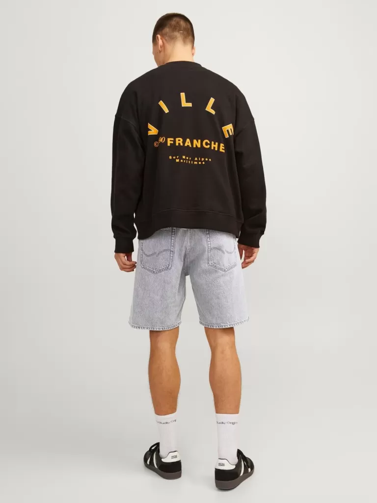 JACK & JONES Krótkie Spodenki^Luźno dopasowane Szorty o luźnym kroju Szary