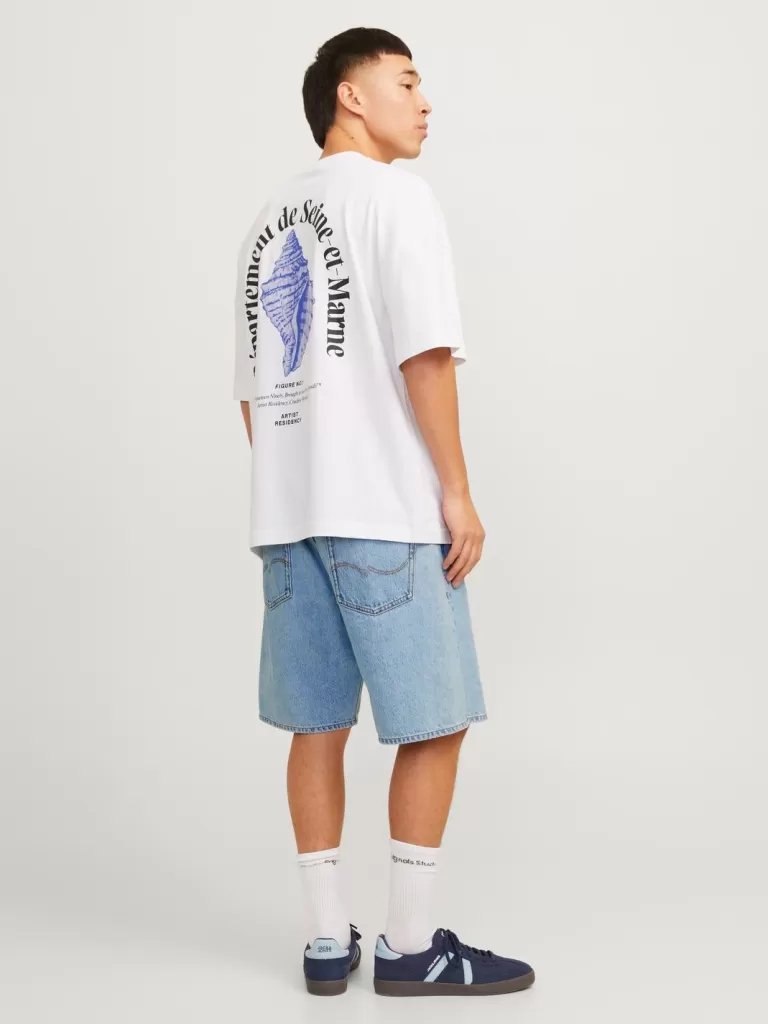 JACK & JONES Krótkie Spodenki^Luźno dopasowane Szorty o luźnym kroju Niebieski