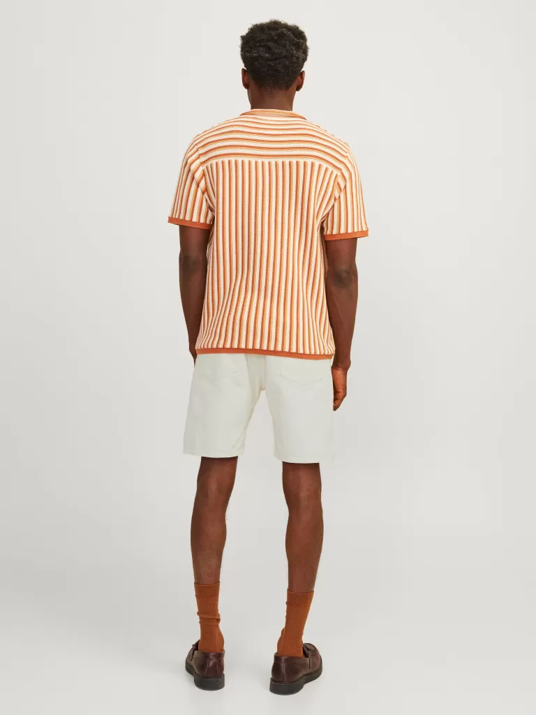 JACK & JONES Krótkie Spodenki^Luźno dopasowane Szorty o luźnym kroju Biały