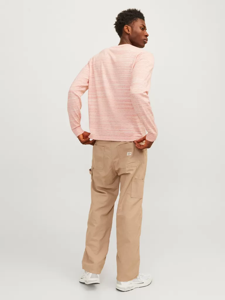 JACK & JONES Swetry^Melanż Sweter wkładany przez głowę Róży