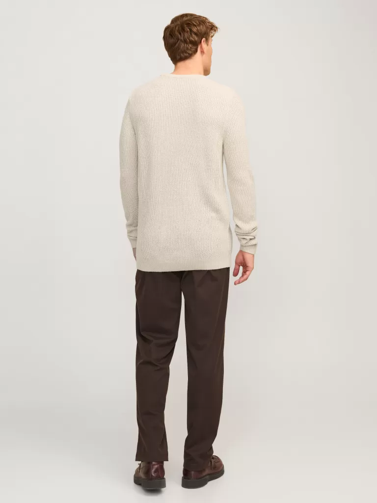 JACK & JONES Swetry^Melanż Sweter wkładany przez głowę Beżowy