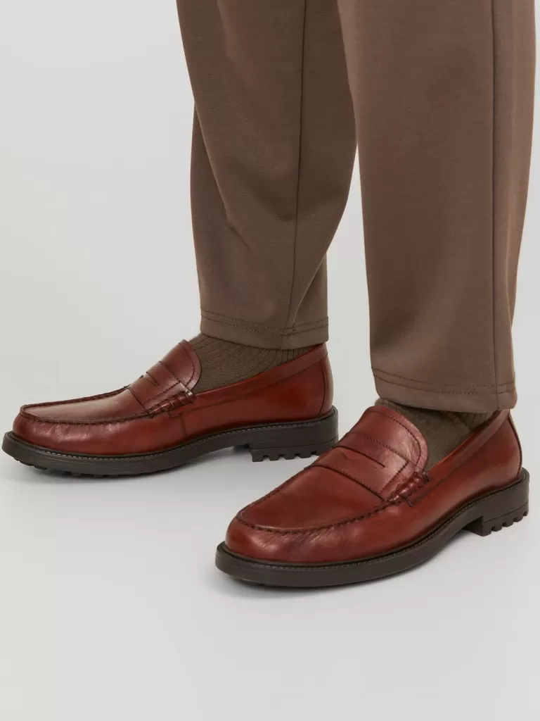 JACK & JONES Eleganckie Obuwie^Mokasyny Brązowy