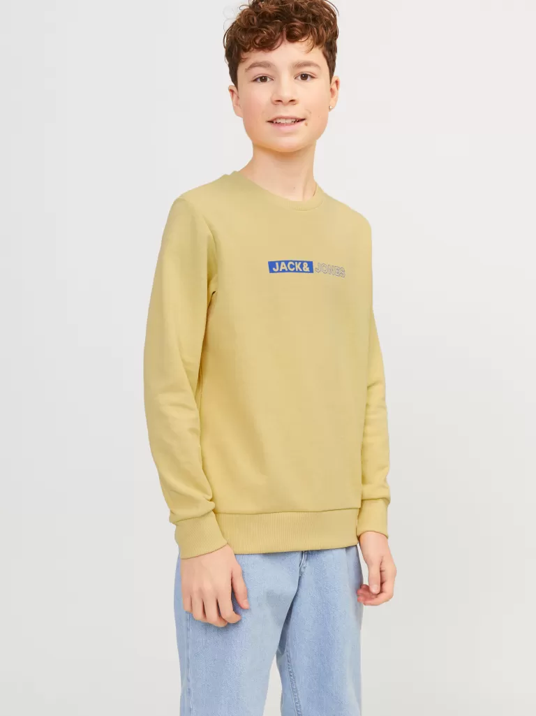 JACK & JONES Bluzy | Wyprzedaż^Nadruk Bluza Junior Żółty