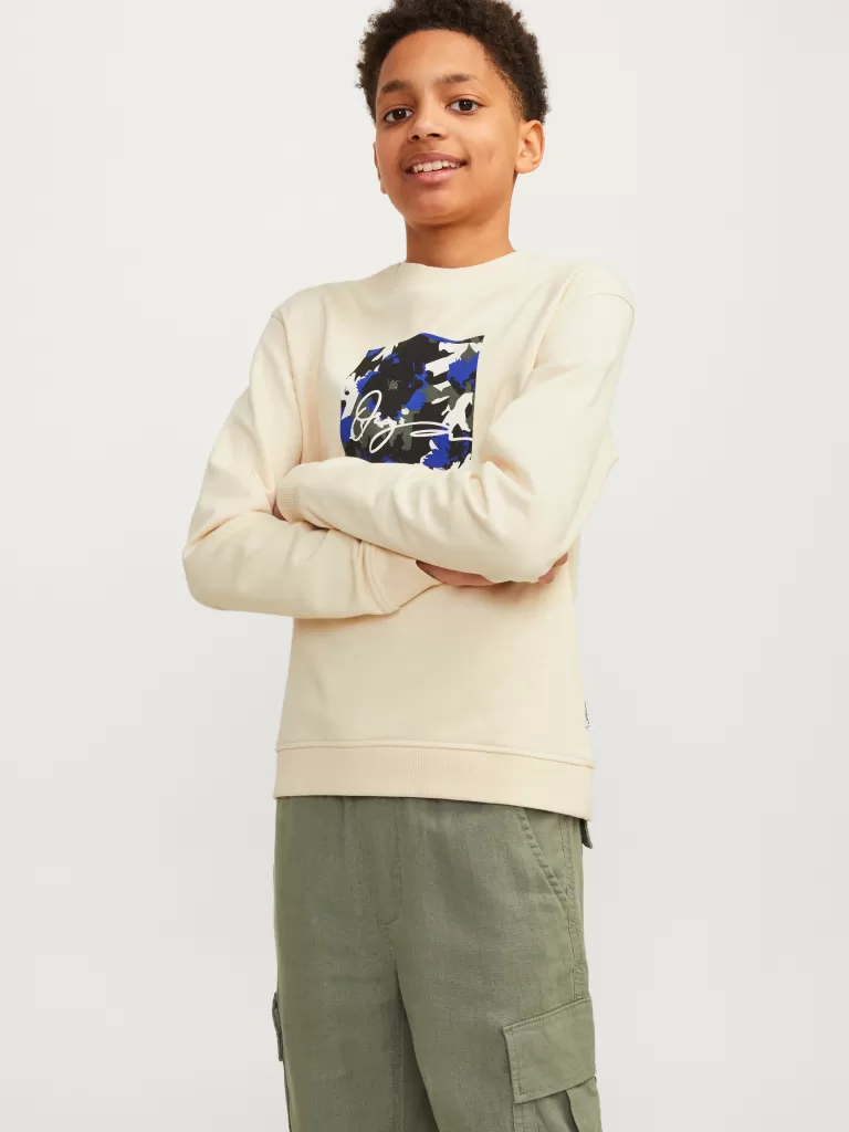 JACK & JONES Bluzy | Wyprzedaż^Nadruk Bluza Junior Żółty