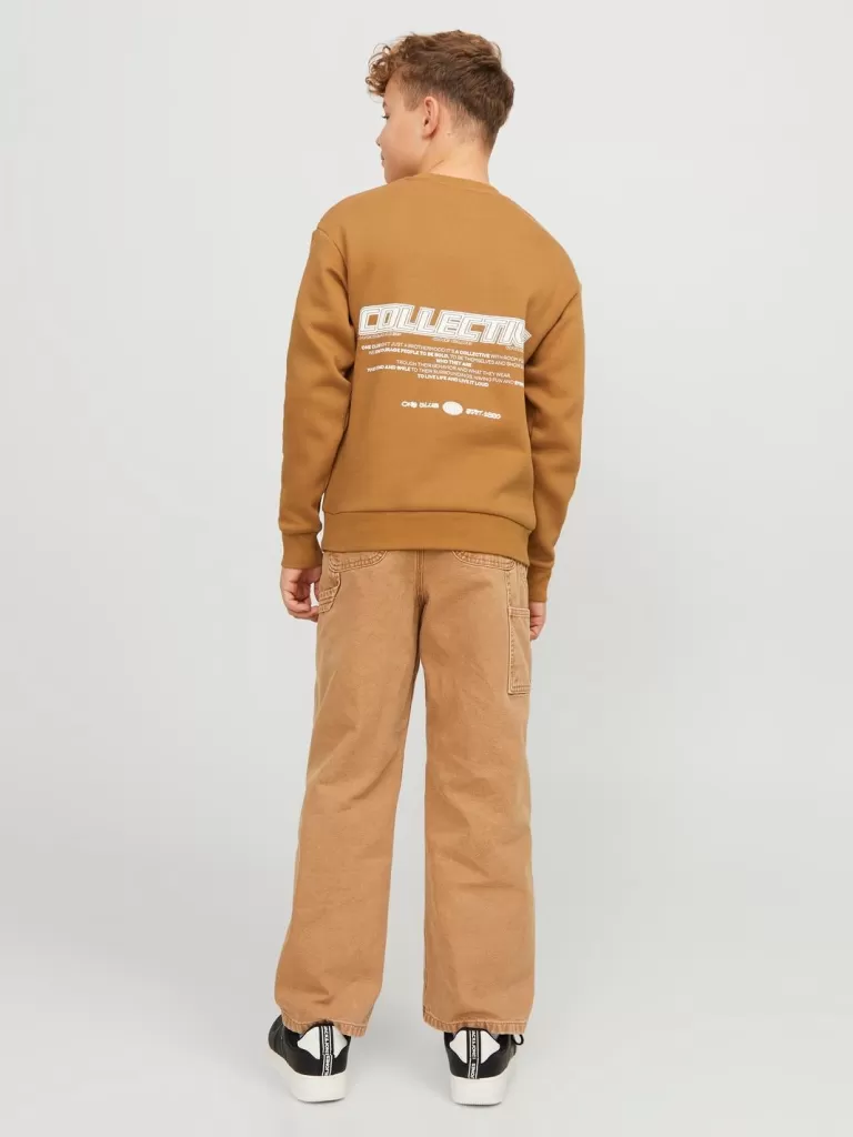 JACK & JONES Bluzy | Wyprzedaż^Nadruk Bluza Junior Pomarańczowy