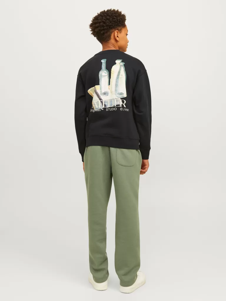 JACK & JONES Bluzy^Nadruk Bluza Junior Czarny