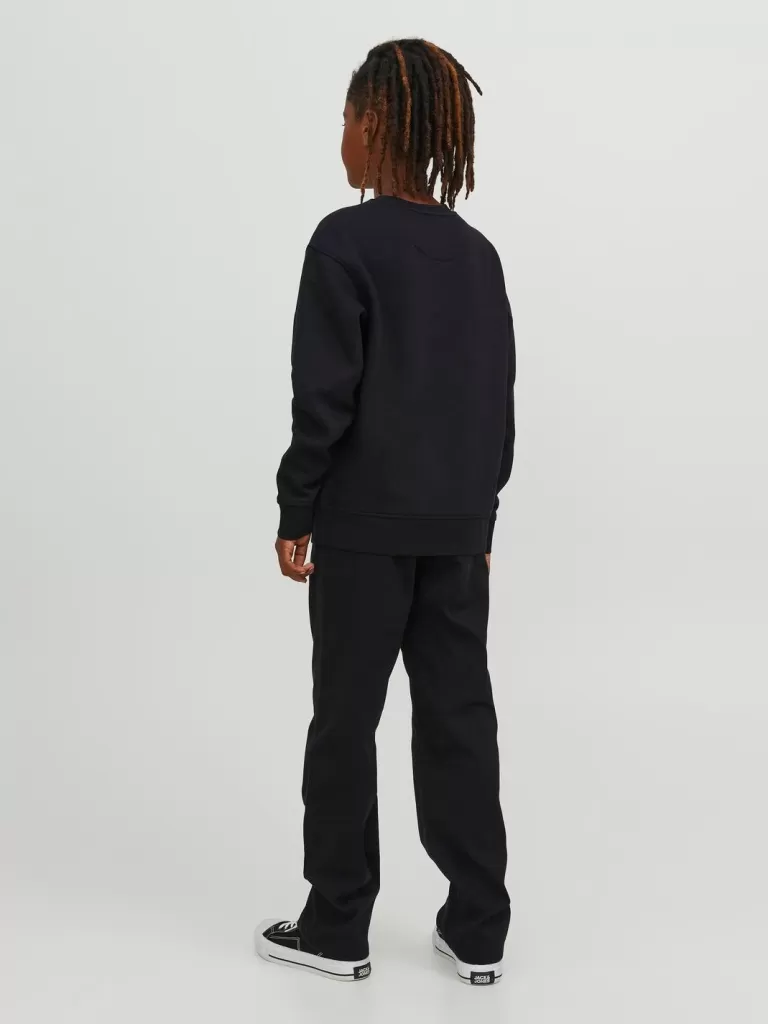 JACK & JONES Bluzy^Nadruk Bluza Junior Czarny