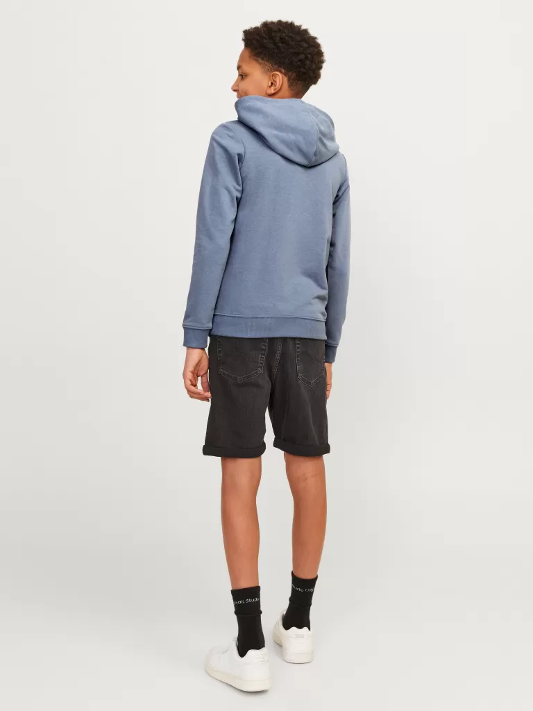 JACK & JONES Bluzy^Nadruk Bluza z kapturem Junior Niebieski