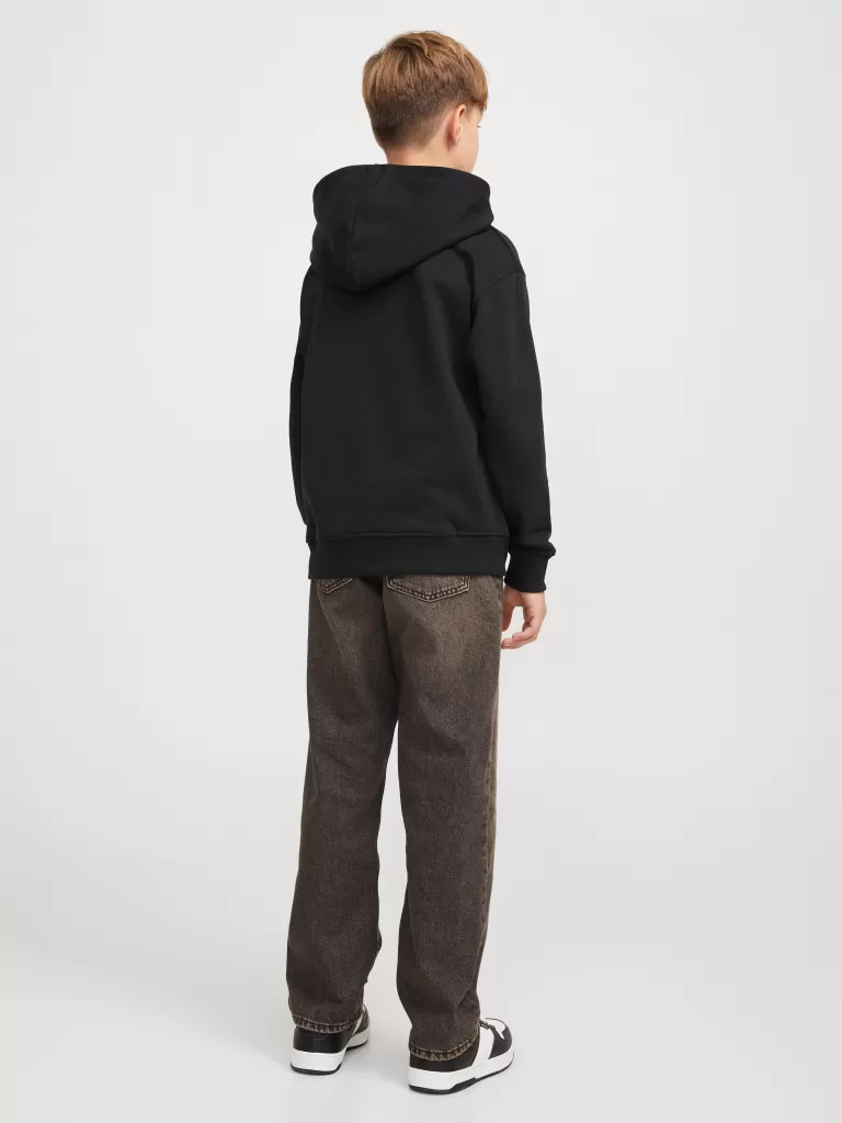 JACK & JONES Bluzy^Nadruk Bluza z kapturem Junior Czarny
