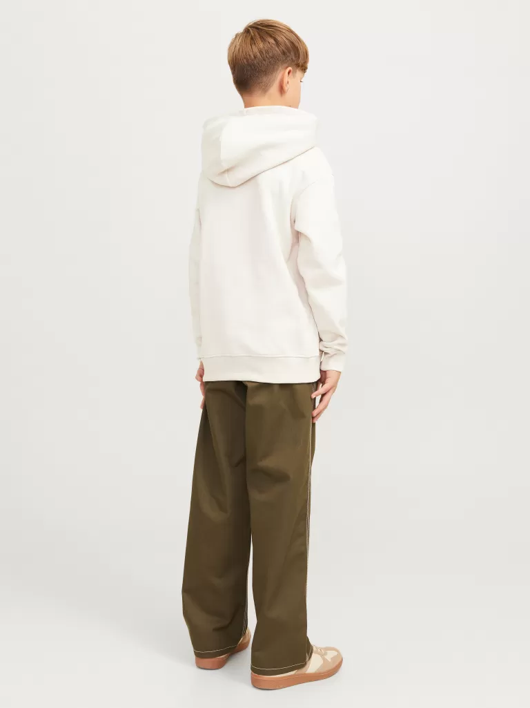 JACK & JONES Bluzy^Nadruk Bluza z kapturem Junior Beżowy