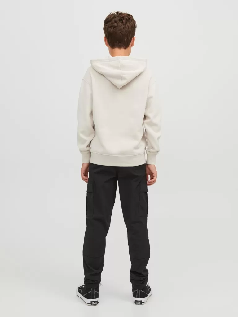 JACK & JONES Bluzy^Nadruk Bluza z kapturem Junior Beżowy