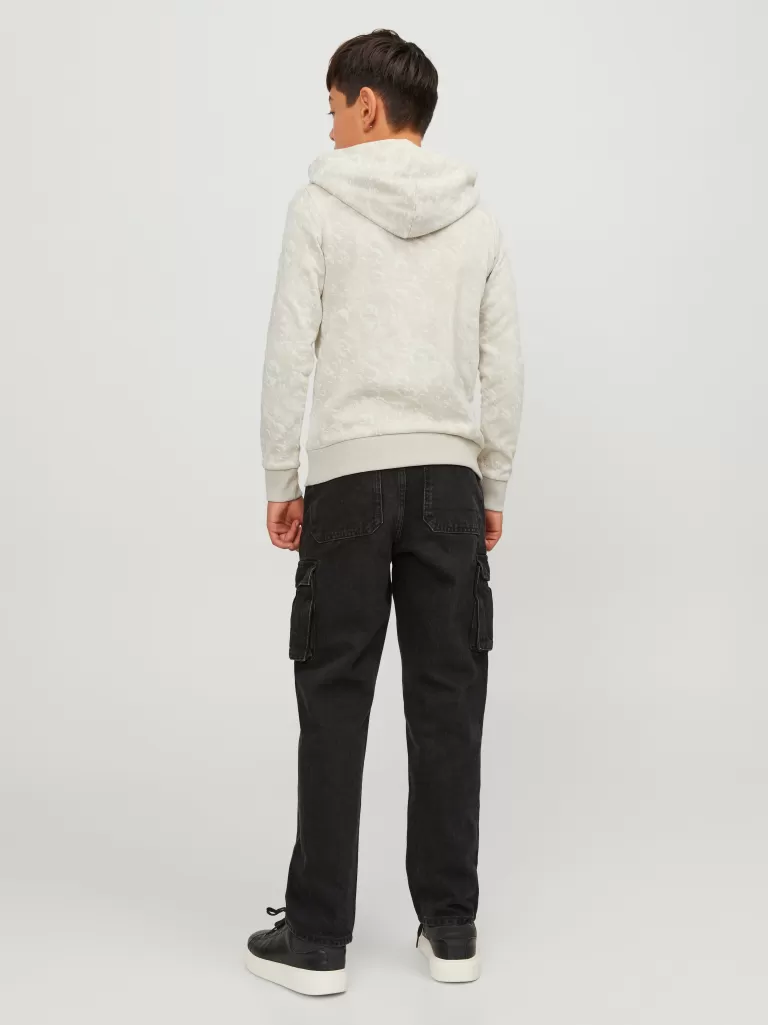 JACK & JONES Bluzy | Wyprzedaż^Nadruk Bluza z kapturem Junior Beżowy