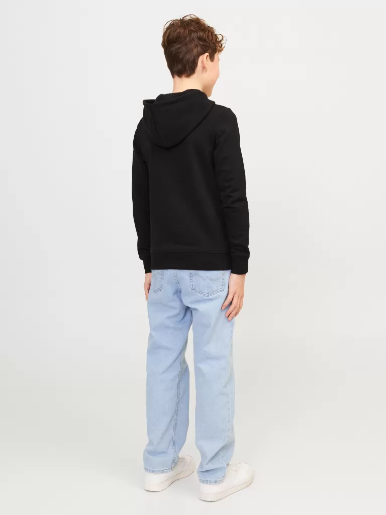 JACK & JONES Bluzy | Wyprzedaż^Nadruk Bluza z kapturem Junior Czarny