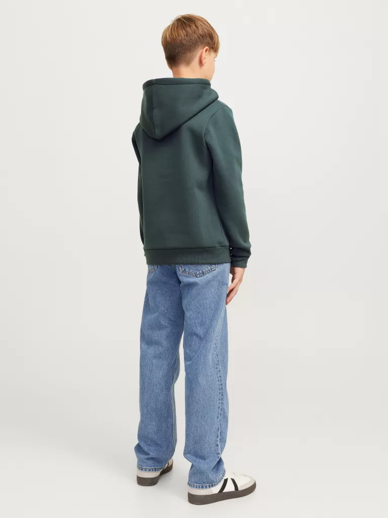 JACK & JONES Bluzy^Nadruk Bluza z kapturem Junior Zielony