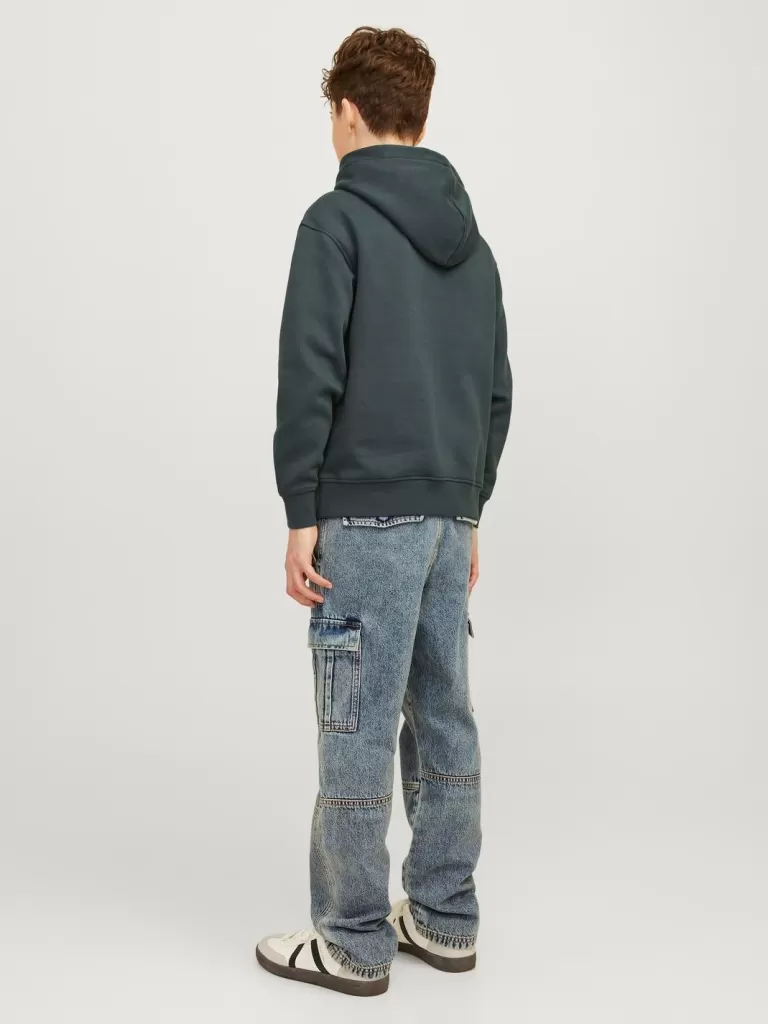 JACK & JONES Bluzy^Nadruk Bluza z kapturem Junior Zielony