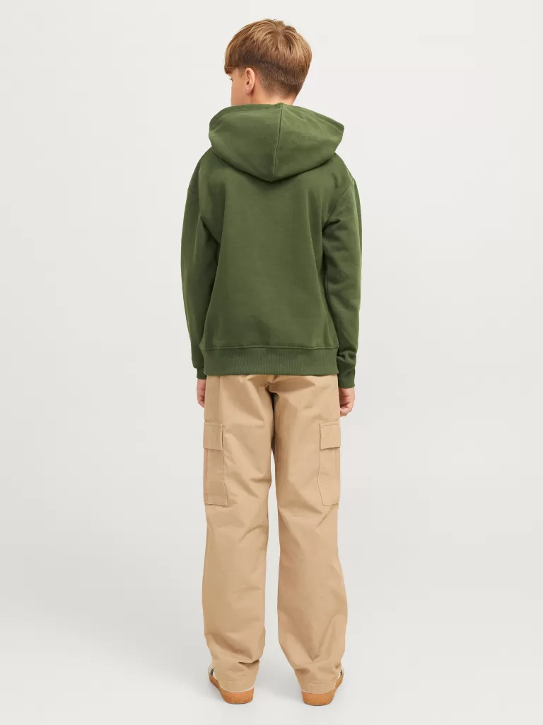 JACK & JONES Bluzy^Nadruk Bluza z kapturem Junior Zielony