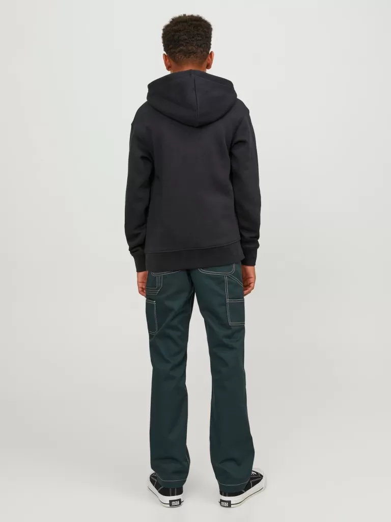 JACK & JONES Bluzy^Nadruk Bluza z kapturem Junior Czarny