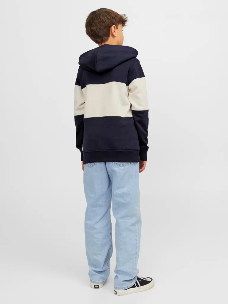 JACK & JONES Bluzy | Wyprzedaż^Nadruk Bluza z kapturem Junior Niebieski