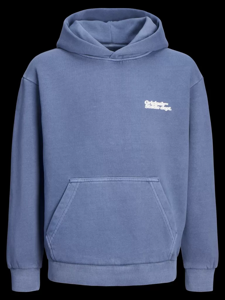 JACK & JONES Bestsellery | Bluzy^Nadruk Bluza z kapturem Mini Niebieski