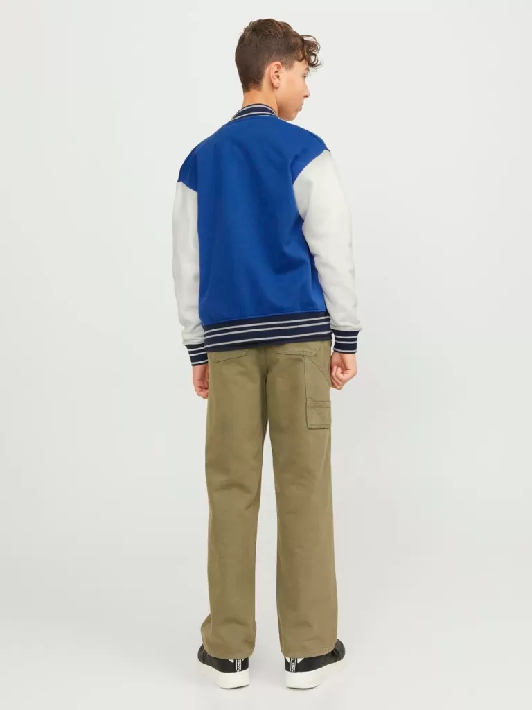 JACK & JONES Bluzy^Nadruk Dzianinowa Kardigan Junior Niebieski
