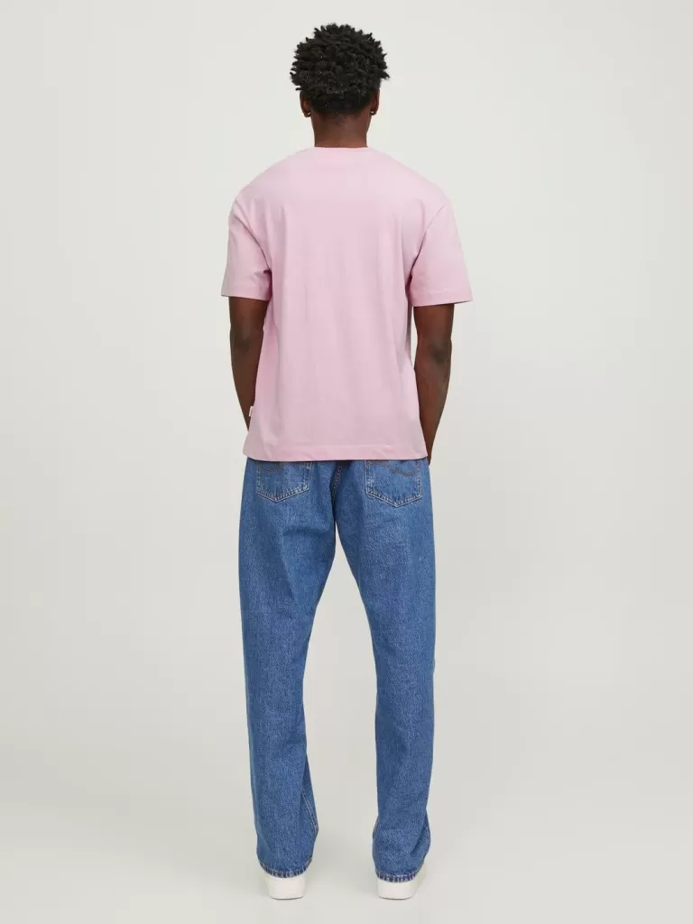 JACK & JONES Koszulki^Nadruk Okrągły dekolt T-shirt Róży