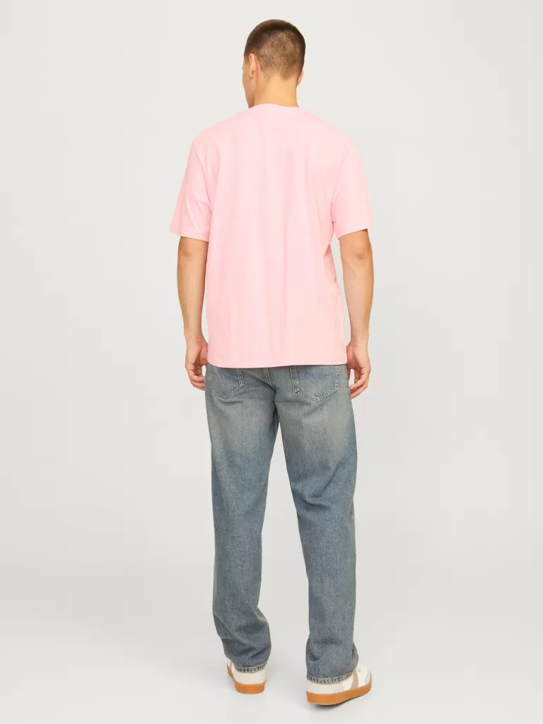 JACK & JONES Koszulki^Nadruk Okrągły dekolt T-shirt Róży