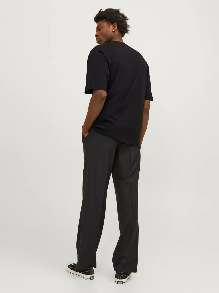 JACK & JONES Koszulki^Nadruk Okrągły dekolt T-shirt Czarny