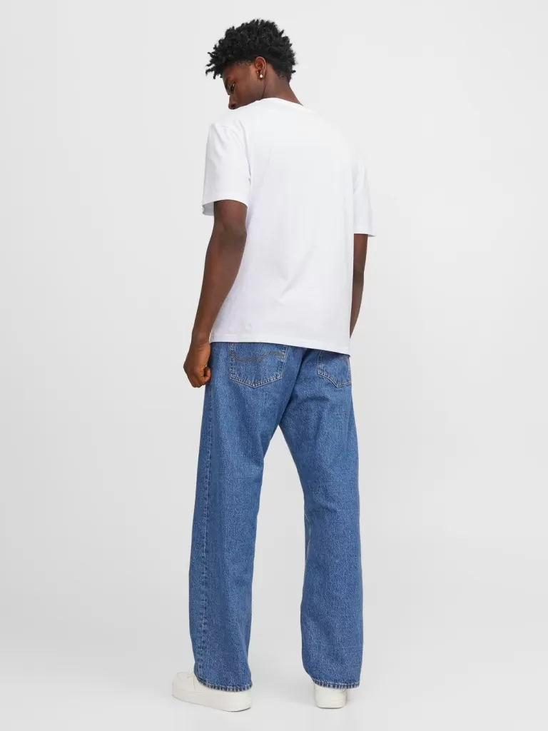 JACK & JONES Koszulki^Nadruk Okrągły dekolt T-shirt Biały