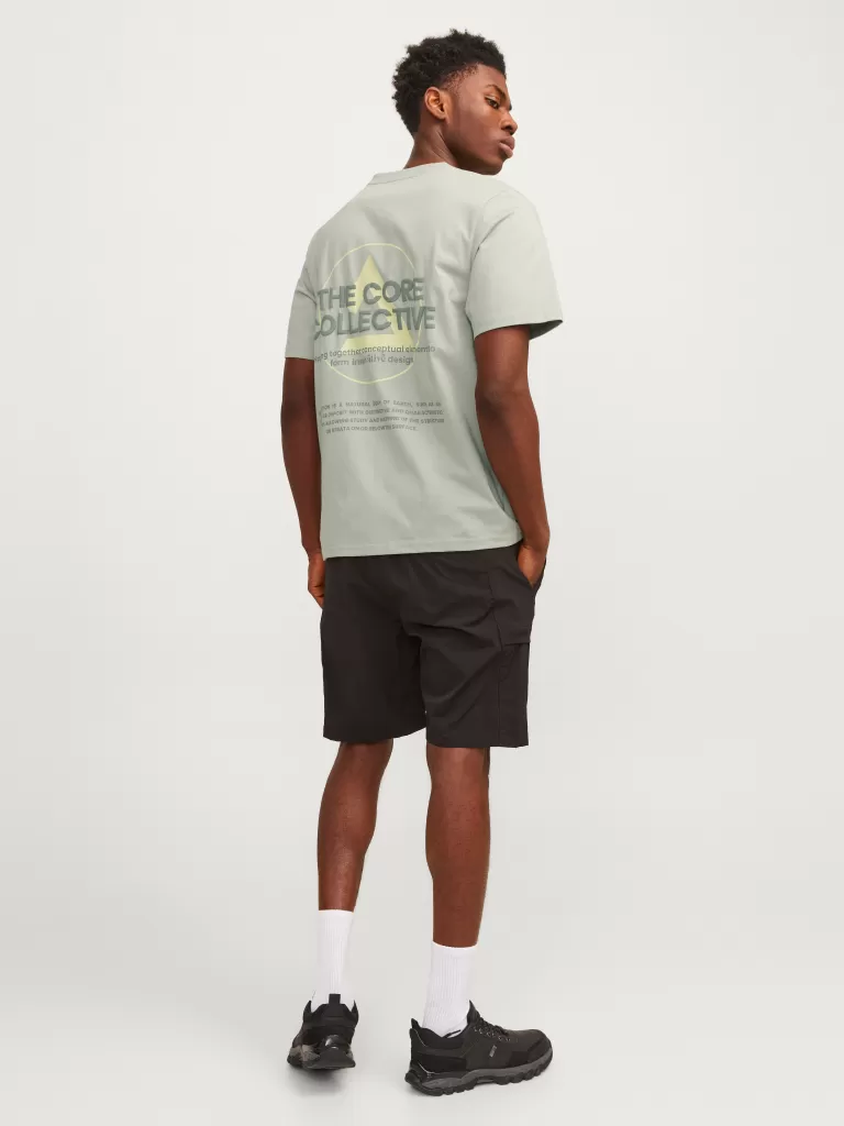 JACK & JONES Koszulki^Nadruk Okrągły dekolt T-shirt Szary