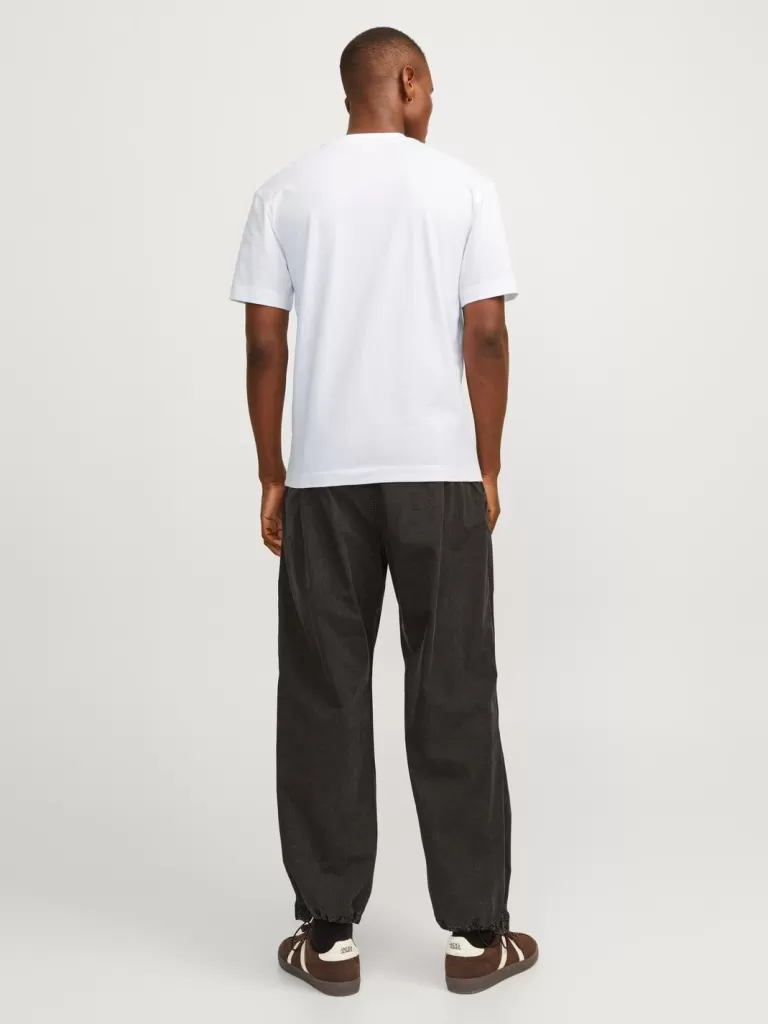 JACK & JONES Koszulki^Nadruk Okrągły dekolt T-shirt Biały