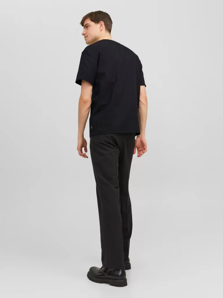 JACK & JONES Koszulki^Nadruk Okrągły dekolt T-shirt Czarny