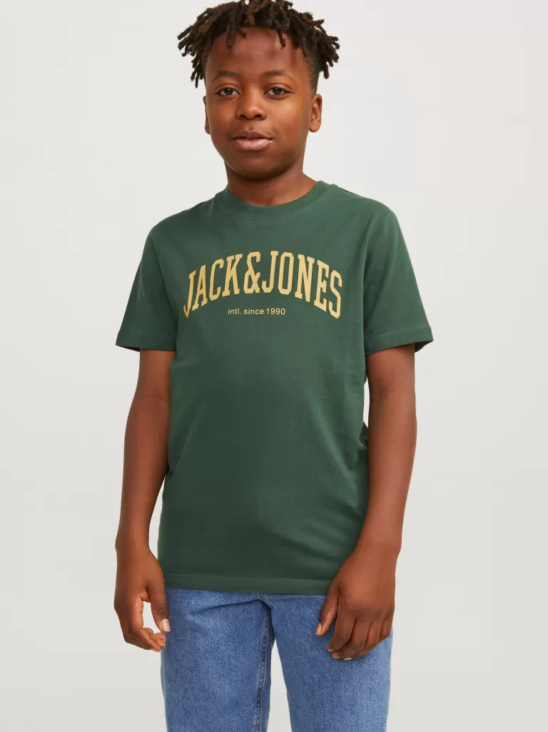 JACK & JONES Koszulki^Nadruk T-shirt Junior Zielony
