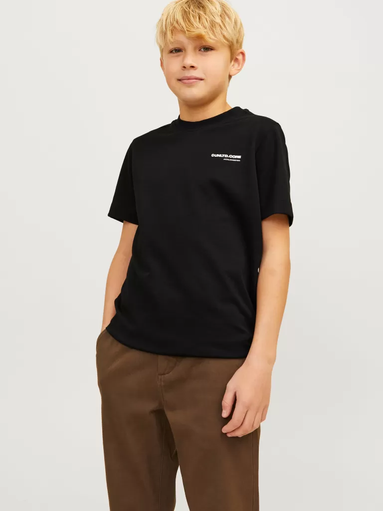 JACK & JONES Koszulki^Nadruk T-shirt Junior Czarny