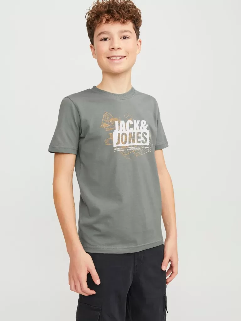 JACK & JONES Koszulki | Wyprzedaż^Nadruk T-shirt Junior Zielony